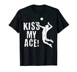 Kiss My Ace Vintage Volleyballer Aufschlag Beach Volleyball T-Shirt von Die Besten Volleyball Volleyballer T-Shirts