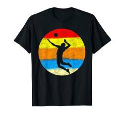 Vintage Volleyballer Aufschlag Beach Volleyball Spieler T-Shirt von Die Besten Volleyball Volleyballer T-Shirts