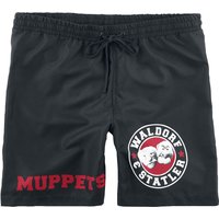 Die Muppets Badeshort - Waldorf & Statler - Old School - S bis XL - für Männer - Größe M - schwarz  - EMP exklusives Merchandise! von Die Muppets