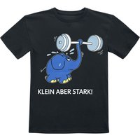 Die Sendung mit der Maus T-Shirt für Kleinkinder - Kids - Klein aber stark - Elefant - für Mädchen & Jungen - schwarz  - EMP exklusives Merchandise! von Die Sendung mit der Maus