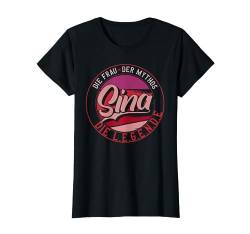 Sina Die Frau der Mythos die Legende Vornamen T-Shirt von Die besten Retro Vorname Geschenke für Damen