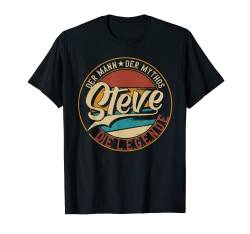 Herren Steve Der Mann der Mythos die Legende Vornamen T-Shirt von Die besten Retro Vornamen Geschenke für Männer