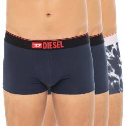 Diesel 3-er Set Trunks Blau mit Batik-Musterung von Diesel