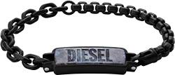 Diesel Armband Für Männer Stahl, L 185mm X B 11,3mm X H 7,3mm Schwarz Edelstahlarmband, DX1326001 von Diesel