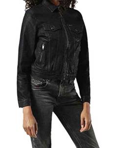 Diesel DE-Saky 0859C Giacca Damen Jeansjacke (S, Schwarz) von Diesel