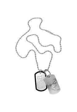 Diesel Halskette Für Männer, Silberne Edelstahl-Halskette, DX0011040 von Diesel
