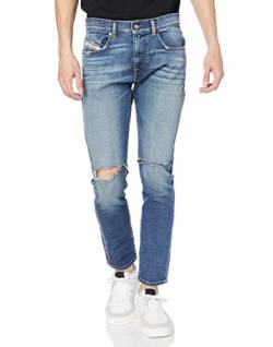 Diesel - Herren Slim Fit Stretch Jeans Hose Blau - D-Strukt 09C87, Größe:W36, Länge:L32 von Diesel