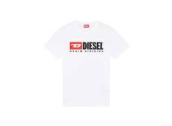 Diesel T-Shirt Herren Baumwolle Rundhals, weiß von Diesel