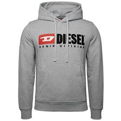 Diesel Unisex S-Ginn-Hood-div Sweat-Shirt Sweatshirt, Grey Melange (kein Bros), XXL von Diesel