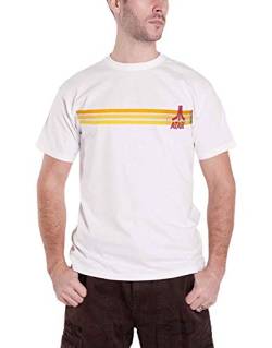 Atari Striped Logo T-Shirt weiß L von Difuzed