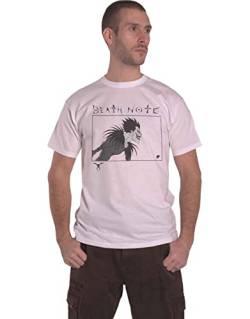 DIFUZED Unisex Kinder Death Note-Herren Männer Jungen Kurzarm T-Shirt, Sparkling White von Difuzed