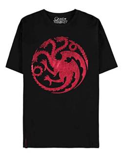 DIFUZED Unisex Kinder Game Thrones GOT-House of The Dragon-Damen Frauen Mädchen Kurzarm T-Shirt, Black von Difuzed