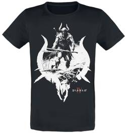 Diablo 4 - Barbarian Männer T-Shirt schwarz L 100% Baumwolle Fan-Merch, Gaming von Difuzed