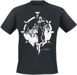 Diablo 4 - Necromancer Männer T-Shirt schwarz L 100% Baumwolle Fan-Merch, Gaming von Difuzed