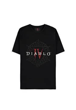 Diablo IV - Pentagram Logo Herren Männer Jungen Kurzarm T-Shirt von Difuzed