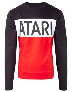 Difuzed Atari Retro Männer Sweatshirt schwarz/weiß/rot XL 100% Baumwolle Fan-Merch, Gaming, Retrogaming von Difuzed