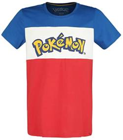 Difuzed POKÉMON - The Logo Colour-Block - Herren Kurzarm T-Shirt (XXL) Mehrfarbig von Difuzed