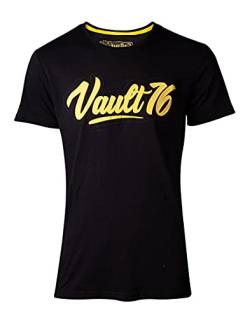 Fallout 76 - Vault 76 Männer T-Shirt schwarz S 100% Baumwolle Bethesda, Fan-Merch, Gaming von Difuzed
