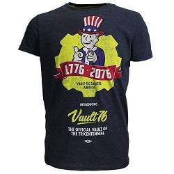 Fallout T-Shirt 76 - Vault 76 Poster Men's T-Shirt Blue-M von Difuzed