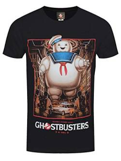 Ghostbusters Herren T-Shirt Marshmallow Man Baumwolle schwarz - XXL von Difuzed