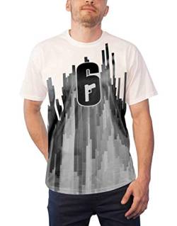 Rainbow Six Siege - Logo Männer T-Shirt weiß M 100% Polyester Esports, Fan-Merch, Gaming, Ubisoft von Difuzed