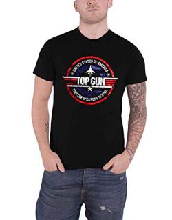 Top Gun Fighter Weapons School Männer T-Shirt schwarz XXL 100% Baumwolle Fan-Merch, Filme von Difuzed