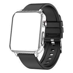 DigiKuber Ersatzarmband, Armband kompatibel mit ECG Smartwatch ECG, 20mm / 22mm Silikon Band für alle Smartwatches mit Standardarmband mit 20mm / 22mm Breite (20mm TPU Schwarz) von DigiKuber