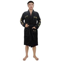 DigiTizerArt Anime Japan Revengers Bathrobe Character Embroidery Pattern Cosplay Robe Novelty Manji Gang Symbol Pajamas Sleepwear Coral Fleece (DE/NL/SE/PL, Alphanumerisch, L, XL, Regular, Regular) von DigiTizerArt