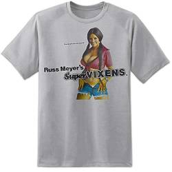 Digital Pharaoh Herren Russ Meyers Supervixens T-Shirt Retro Classic B Movie Film Vintage - grau, XL von Digital Pharaoh