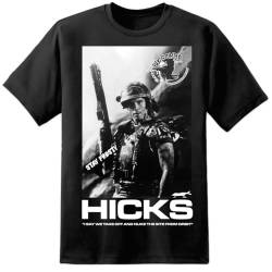 Digital Pharaoh Herren T-Shirt Corporal Hicks Xenomorph Nostromo Weyland Yutani USCM Colonial Marines – Schwarz Gr. L, Schwarz von Digital Pharaoh