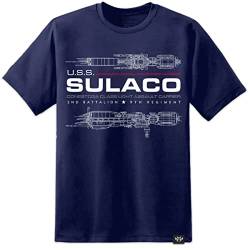 Digital Pharaoh Sulaco Raumschiff Gesicht T Shirt Nostromo LV426 Hadleys Hope Weyland Yutani (XL) von Digital Pharaoh