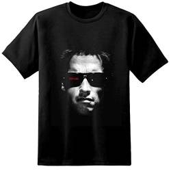 Herren Arnie Gesicht Terminator T-Shirt T800 Skynet Cyberdyne Systems - Schwarz, XL von Digital Pharaoh