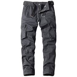 Digralne Cargohose Herren Baumwolle Arbeitshose für Mann Vintage Outdoor Hosen Für Herren Combat Tactical Hose mit vielen Taschen Rangerhose Herren für Camping Wandern von Digralne