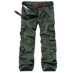 Digralne Cargohose Vintage Arbeitshosen für Mann Baumwolle Outdoor Hosen Männer Combat Tactical Hose mit vielen Taschen Rangerhose Herren für Camping Wandern von Digralne