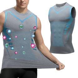 Dihope 2024 New Version Ionic Shaping Vest,Ionic Body Shaping Weste,Comfortable Atmungsaktiv Eisseide Schlankheitsweste Schnelltrocknendes Compression Shirt Tank Top Shapewear(Grau06,M) von Dihope