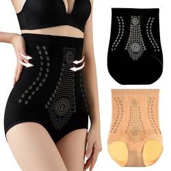 Dihope Damen Korsett Shapewear Waist Trainer Bauchweg Stark Formend Unterbrust Korsage Bauchweggürtel Taillenformer Bauch Weg Body Shaper Corsage,2PCS-Schwarz+Hautfarbe,S/M von Dihope