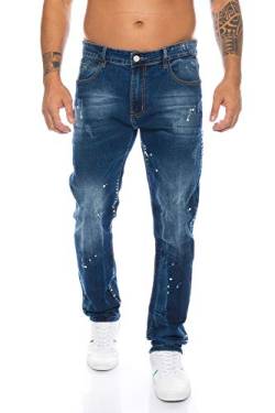 Diker-Jeans Herren Jeans Hose Slim Fit ID579, Größe:W31/L32, Farbe:Dunkelblau (8012) von Diker-Jeans