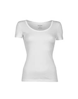 Dilling Baumwoll T-Shirt für Damen – weiches Kurzarmshirt Weiß 44 von Dilling