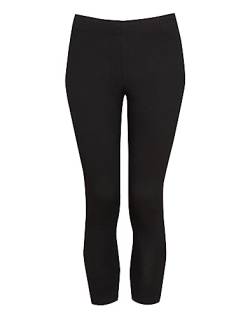 Dilling Damen 3/4 Leggings aus Baumwolle Schwarz 38 von Dilling