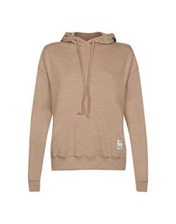 Dilling Damen-Hoodie aus Merino-Woolfrottee Karamell meliert 42 von Dilling