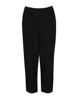 Dilling Damen Hose aus Merinowolle/Seide mit weitem Bein Schwarz 38 von Dilling