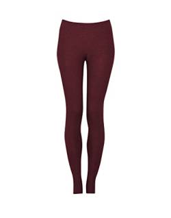 Dilling Damen Leggings aus Merinowolle Bordeaux 36 von Dilling