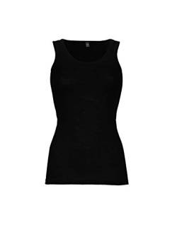 Dilling Damen RIPP Top aus 100% Bio-Merinowolle Schwarz 46 von Dilling