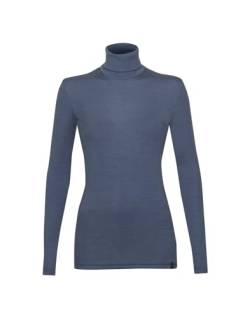 Dilling Damen Rollkragenshirt aus Merinowolle Donnerblau 38 von Dilling