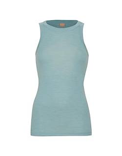 Dilling Damen Tank Top aus Merinowolle/Seide Arktik Blau 42 von Dilling