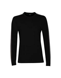 Dilling Herren Langarmshirt schwarz aus 100% Bio-Merinowolle Schwarz XL von Dilling