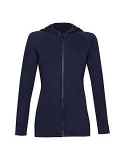 Dilling Kapuzenjacke aus natürlicher Merinowolle für Damen Navy von Dilling