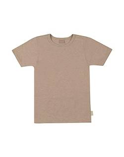 Dilling Kinder T-Shirt aus Baumwolle Beige meliert 110-116 von Dilling