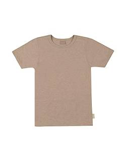 Dilling Kinder T-Shirt aus Baumwolle Beige meliert 122-128 von Dilling