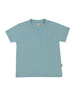 Dilling Kinder-T-Shirt aus Merinowolle/Seide mit Tasche Arktik Blau 98-104 von Dilling